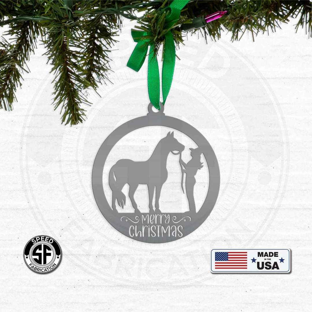 Speed Fabrication Assorted Family Farm, Cow, Pig, Horse, And Chicken Metal Christmas/Holiday Ornaments