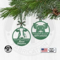 Speed Fabrication Assorted Family Farm, Cow, Pig, Horse, And Chicken Metal Christmas/Holiday Ornaments