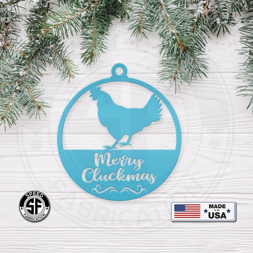 Speed Fabrication Assorted Family Farm, Cow, Pig, Horse, And Chicken Metal Christmas/Holiday Ornaments