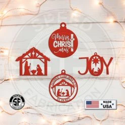 Speed Fabrication Assorted Christian Themed Metal Christmas/Holiday Ornaments