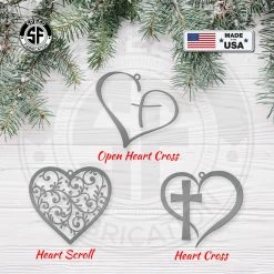 Speed Fabrication Assorted Heart Metal Christmas/Holiday Ornaments