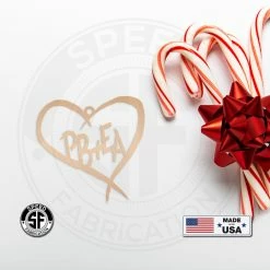 Speed Fabrication Personalized Carved Heart Initials Metal Christmas/Holiday Ornament Heart/Love Metal Signs