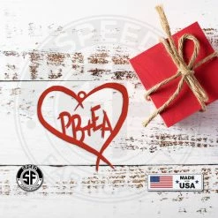 Speed Fabrication Personalized Carved Heart Initials Metal Christmas/Holiday Ornament Heart/Love Metal Signs