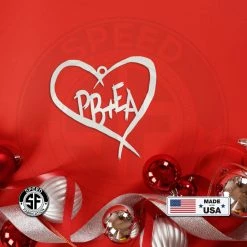 Speed Fabrication Personalized Carved Heart Initials Metal Christmas/Holiday Ornament Heart/Love Metal Signs