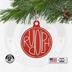 Speed Fabrication Christmas Metal Signs Santa's Reindeer Names Metal Christmas/Holiday Ornaments