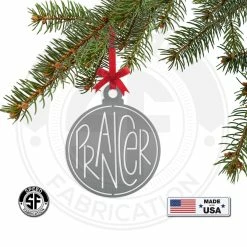 Speed Fabrication Christmas Metal Signs Santa's Reindeer Names Metal Christmas/Holiday Ornaments