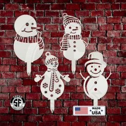 Speed Fabrication Christmas Metal Signs Assorted Winter Snowman Christmas/Holiday Yard Stakes