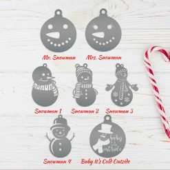 Speed Fabrication Assorted Snowman Christmas/Holiday Ornaments