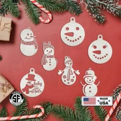 Speed Fabrication Assorted Snowman Christmas/Holiday Ornaments