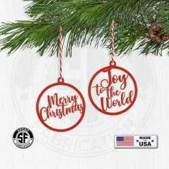 Speed Fabrication Assorted Christmas Sayings Metal Holiday Ornaments