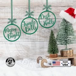 Speed Fabrication Assorted Christmas Sayings Metal Holiday Ornaments