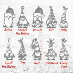 Speed Fabrication Assorted Gnomes Metal Christmas/Holiday Ornaments