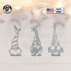 Speed Fabrication Assorted Gnomes Metal Christmas/Holiday Ornaments