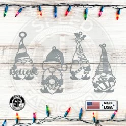 Speed Fabrication Assorted Gnomes Metal Christmas/Holiday Ornaments