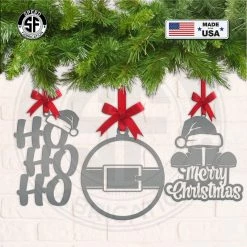 Speed Fabrication Assorted Santa Claus Themed Metal Christmas/Holiday Ornaments