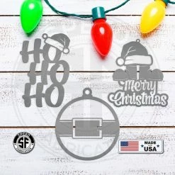 Speed Fabrication Assorted Santa Claus Themed Metal Christmas/Holiday Ornaments