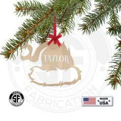 Speed Fabrication Christmas Metal Signs Personalized Santa Hat Metal Christmas/Holiday Ornament