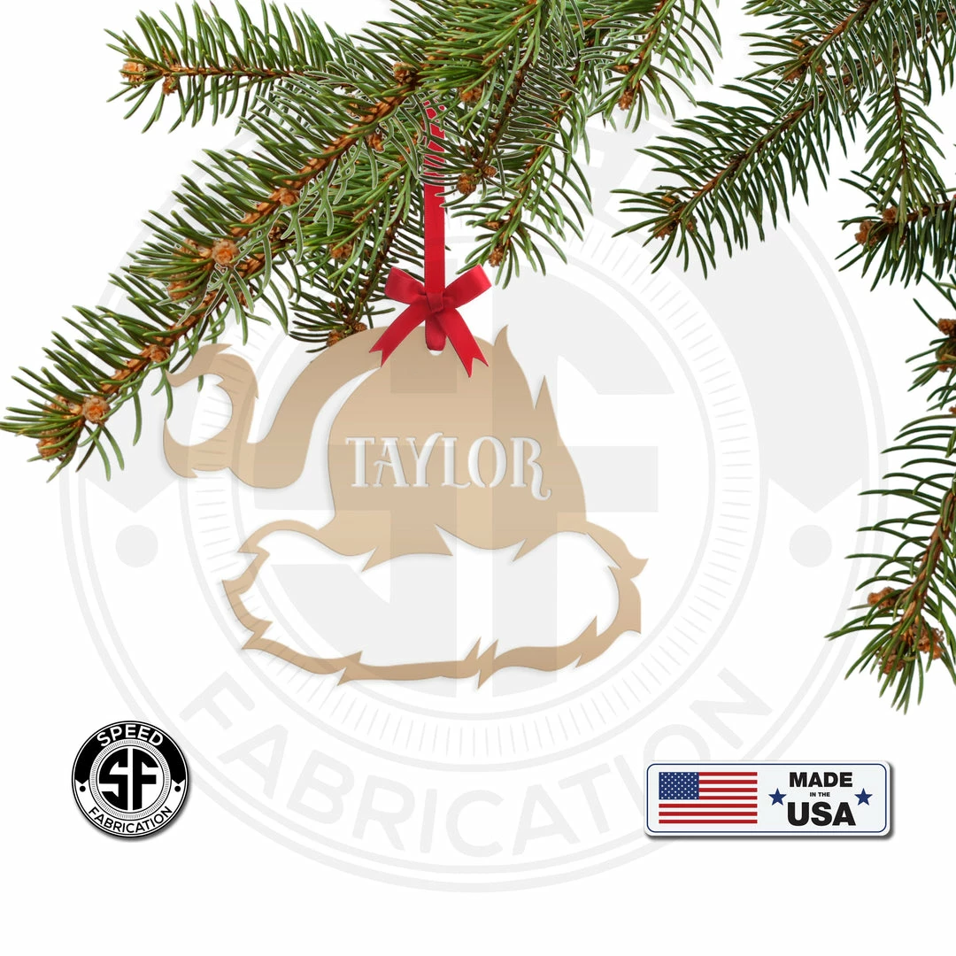 Speed Fabrication Christmas Metal Signs Personalized Santa Hat Metal Christmas/Holiday Ornament