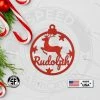 Speed Fabrication Christmas Metal Signs Santa's Reindeer Metal Christmas/Holiday Ornaments