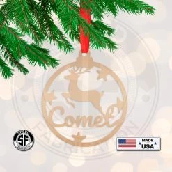 Speed Fabrication Christmas Metal Signs Santa's Reindeer Metal Christmas/Holiday Ornaments