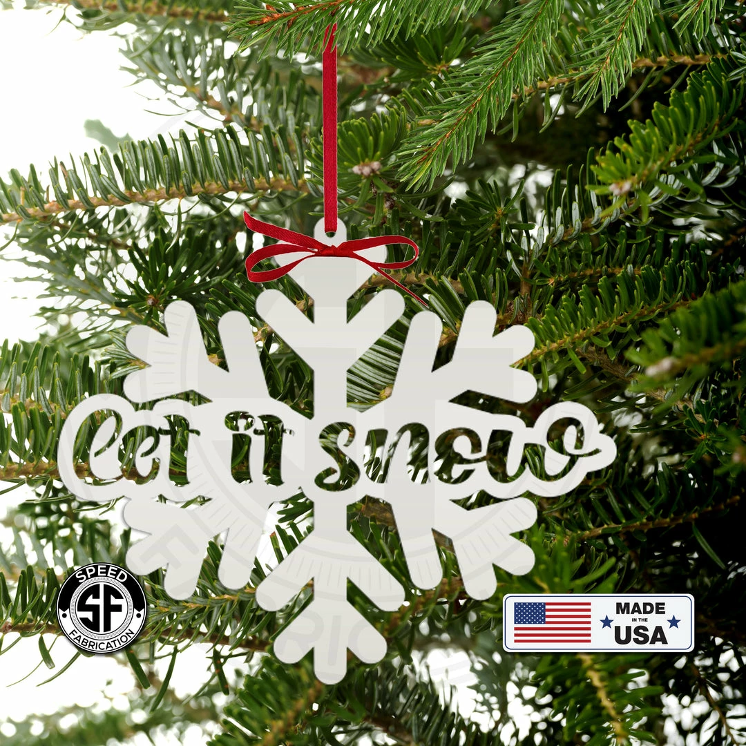 Speed Fabrication Assorted Snow Themed Metal Christmas/Holiday Ornaments