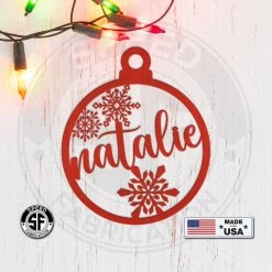 Speed Fabrication Personalized Snowflake Metal Christmas/Holiday Ornament