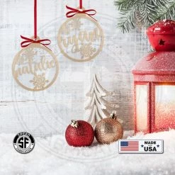 Speed Fabrication Personalized Snowflake Metal Christmas/Holiday Ornament