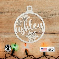 Speed Fabrication Personalized Snowflake Metal Christmas/Holiday Ornament