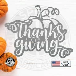 Speed Fabrication Thanksgiving Pumpkin Autumn Décor Metal Sign Fall/Autumn Metal Signs