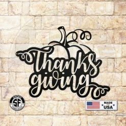 Speed Fabrication Thanksgiving Pumpkin Autumn Décor Metal Sign Fall/Autumn Metal Signs