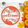 Speed Fabrication Pumpkin Welcome Autumn Décor Metal Sign