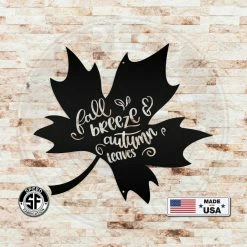 Speed Fabrication Fall Breeze And Autumn Leaves Metal Sign