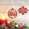 Speed Fabrication Assorted Snow Themed Metal Christmas/Holiday Ornaments
