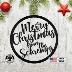 Speed Fabrication Personalized Merry Christmas Metal Sign Christmas Metal Signs