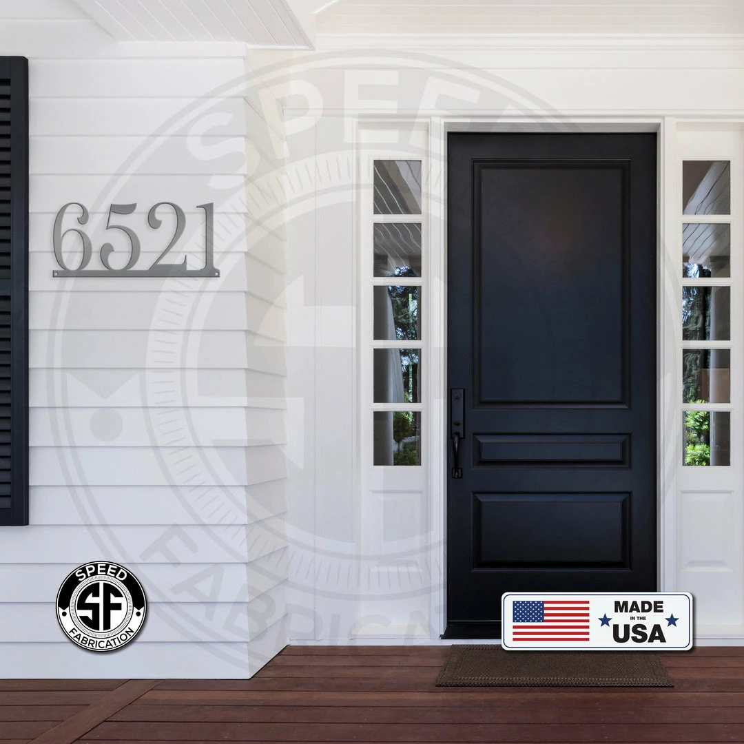 Speed Fabrication Personalized Address House Numbers Metal Sign, Metal Address Sign
