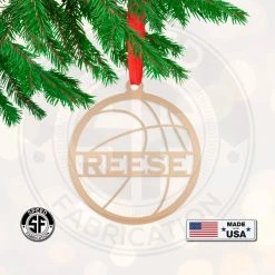 Speed Fabrication Christmas Metal Signs Personalized Basketball Metal Christmas/Holiday Ornament