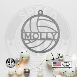 Speed Fabrication Christmas Metal Signs Personalized Volleyball Metal Christmas/Holiday Ornament