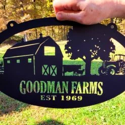 Speed Fabrication Oval Farm Sign With Family Name And Established Date Most Popular