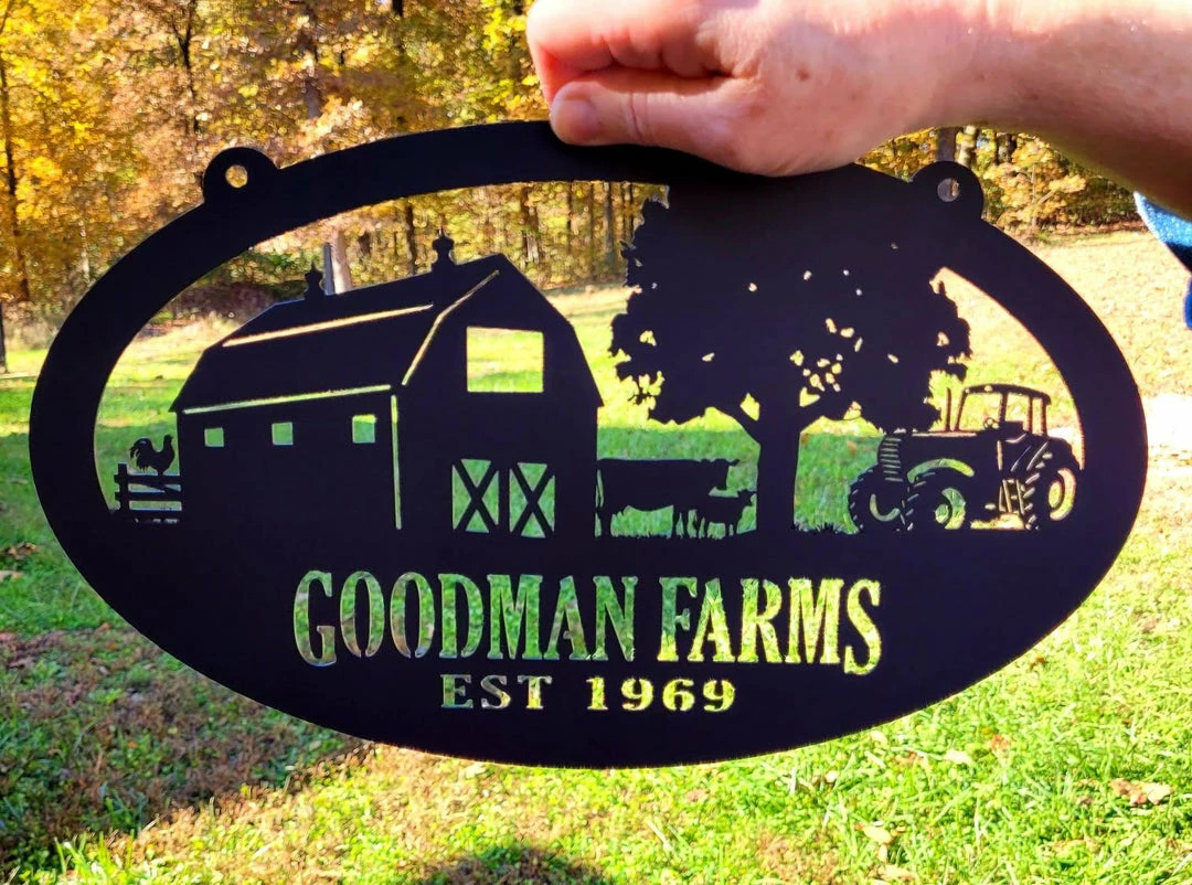 Speed Fabrication Oval Farm Sign With Family Name And Established Date Most Popular