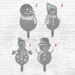 Speed Fabrication Christmas Metal Signs Assorted Winter Snowman Christmas/Holiday Yard Stakes