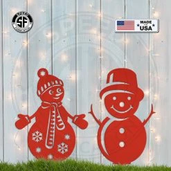 Speed Fabrication Christmas Metal Signs Assorted Winter Snowman Christmas/Holiday Yard Stakes