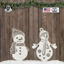 Speed Fabrication Christmas Metal Signs Assorted Winter Snowman Christmas/Holiday Yard Stakes