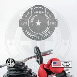 Speed Fabrication Fitness/Gym Metal Signs Personalized Gym Name With Established Date Kettlebell Metal Sign