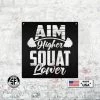 Speed Fabrication Fitness/Gym Metal Signs Aim Higher Squat Lower Gym Motivational Metal Sign