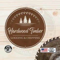 Speed Fabrication Personalized Logging And Woodworking Metal Sign