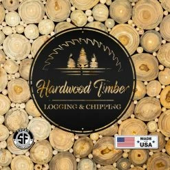 Speed Fabrication Personalized Logging And Woodworking Metal Sign