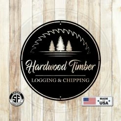 Speed Fabrication Personalized Logging And Woodworking Metal Sign