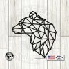 Speed Fabrication Geometric Art Bear Minimalist Wall Decor Animal Metal Signs