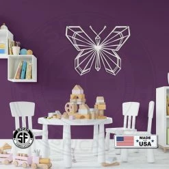 Speed Fabrication Animal Metal Signs Geometric Art Butterfly Minimalist Wall Decor