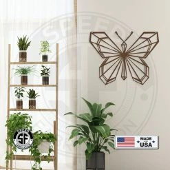 Speed Fabrication Animal Metal Signs Geometric Art Butterfly Minimalist Wall Decor